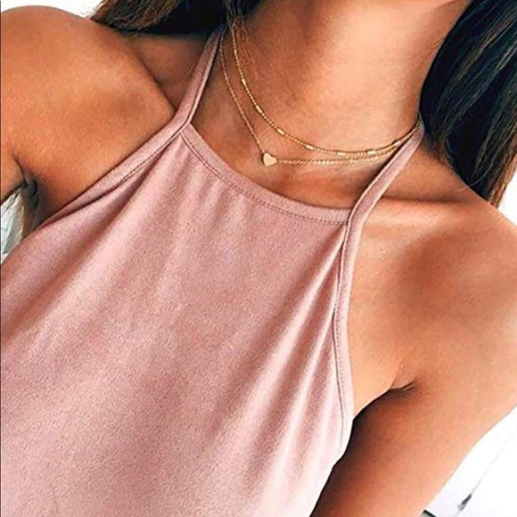 Double Layer Heart Necklace - Picture 2 of 4